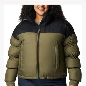 Columbia Women's Black and Olive Puffer Jacket